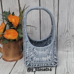 Stylish Blue Woven Basket